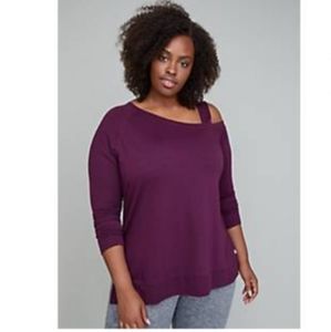 Lane Bryant off-shoulder active sweatshirt